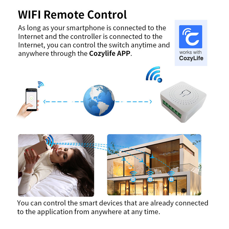 DIY Homekit Smart Switch MINI Smart Home Modifier Tuya Zigbee Relay Module support remote and voice control easy install