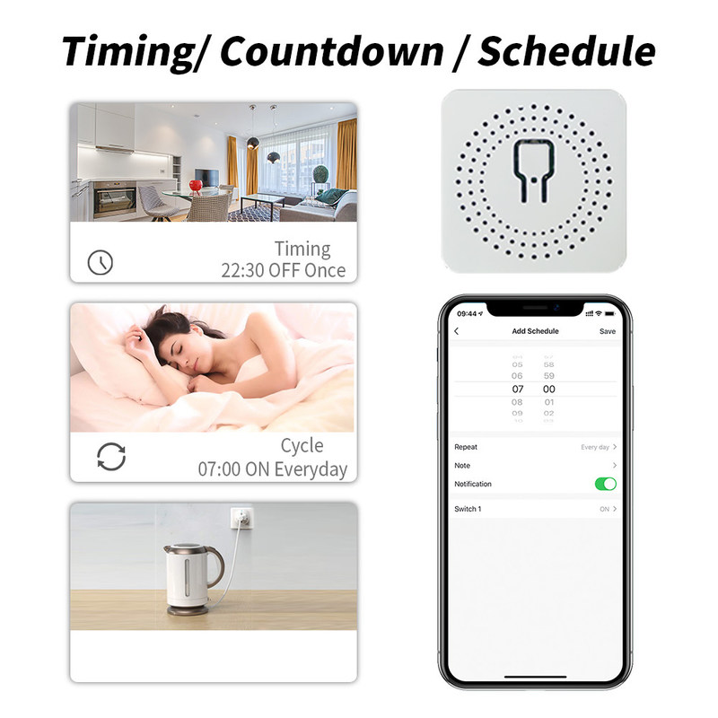 DIY Homekit Smart Switch MINI Smart Home Modifier Tuya Zigbee Relay Module support remote and voice control easy install