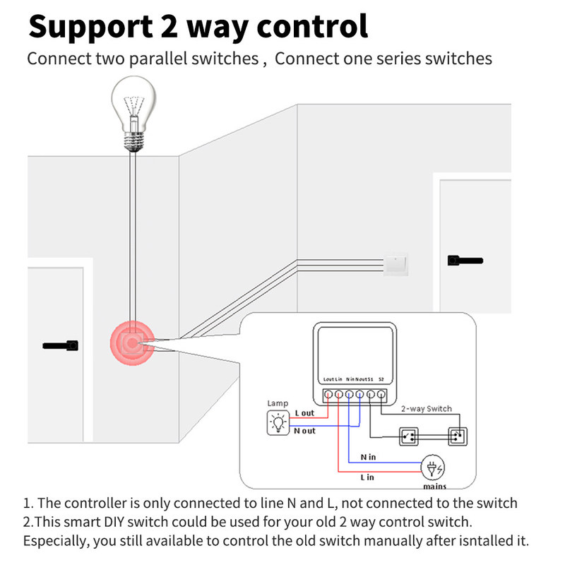 DIY Homekit Smart Switch MINI Smart Home Modifier Tuya Zigbee Relay Module support remote and voice control easy install