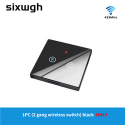 RF433 Wireless Remote Control Switch Crystal Glass Panel Touch Switch with 10A breaker refit old version circuit