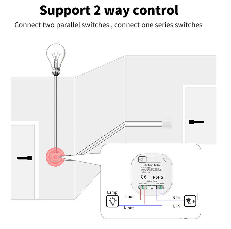 16A Wireless Wall Switch 86 Type Waterproof Self Powered Remote Light Switch
