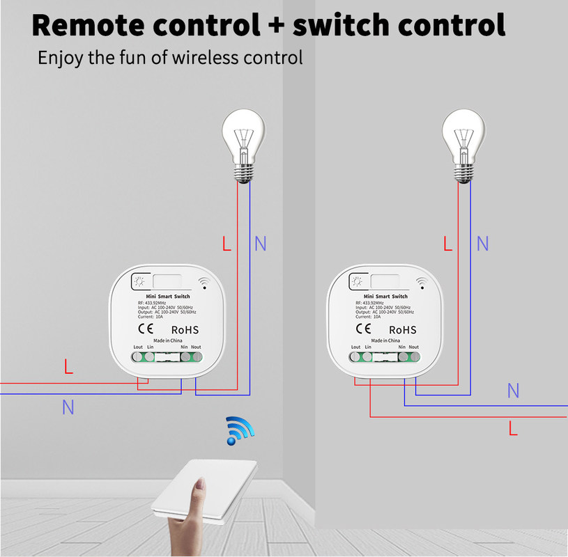 16A Wireless Wall Switch 86 Type Waterproof Self Powered Remote Light Switch