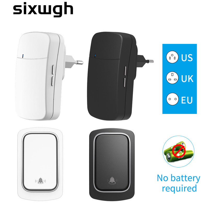 US EU UK Plug Tuya Video Doorbell Self Powered Waterproof Door Bell 150M