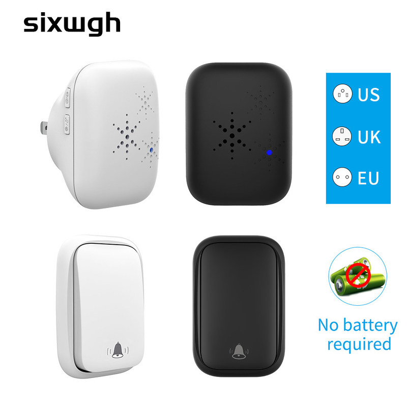 Wireless Call Ring Doorbell US EU UK Outdoor No Wiring Self Powered Waterproof Doorbell 300M