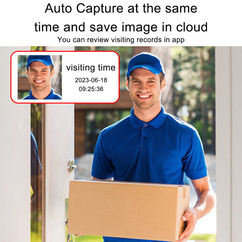 Night Vision Smart Wireless Video Doorbell 180° Viewing Angle Tuya Wireless Security Doorbell