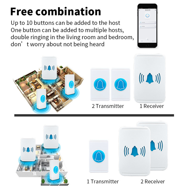 30W Wireless Video Door Bell High Definition Remote Control Smart Wifi Doorbell Camera