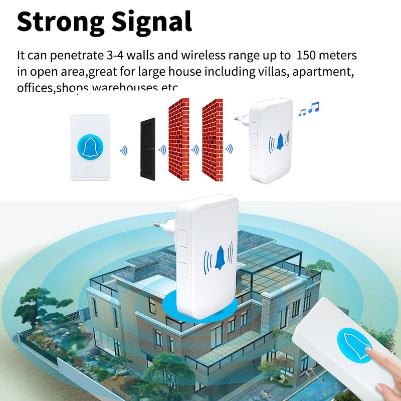 30W Wireless Video Door Bell High Definition Remote Control Smart Wifi Doorbell Camera