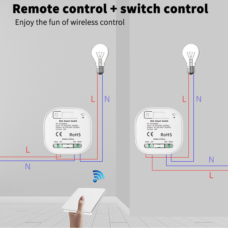 2a 250v Whz01 Zigbee Smart Switch Rounded Corner Interrupter Rf433 Homekit Dimmer Switch