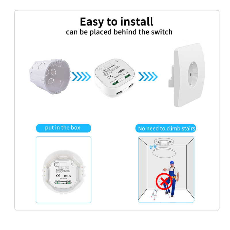 2a 250v Whz01 Zigbee Smart Switch Rounded Corner Interrupter Rf433 Homekit Dimmer Switch