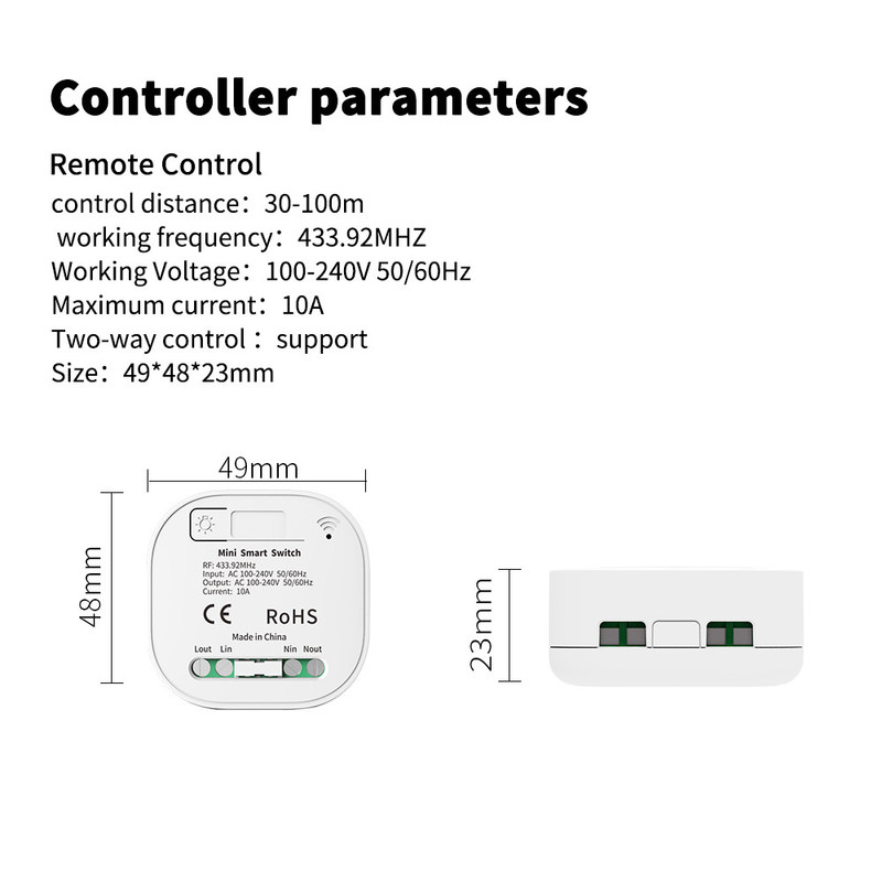 White Zigbee Smart Switch 86*86*40mm AC 100-240V Homekit Thread Light Switch