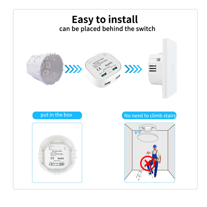 White Zigbee Smart Switch 86*86*40mm AC 100-240V Homekit Thread Light Switch