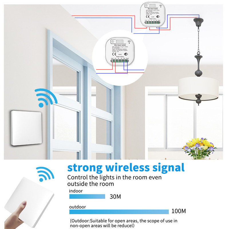 2.4GHz Wireless Remote Control Switch Wifi Three Key Self Homekit On Off Switch