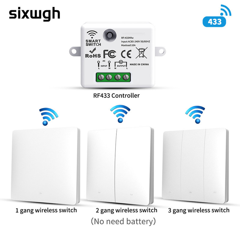 tuya Wireless Remote Control Switch controller and receiver match with tuya module support google alexa voice control