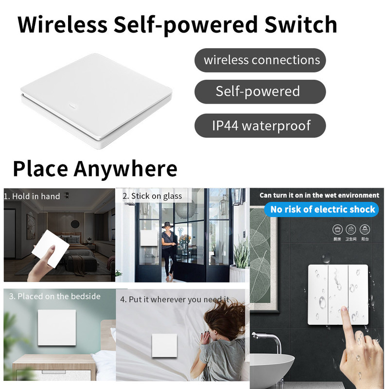 tuya Wireless Remote Control Switch controller and receiver match with tuya module support google alexa voice control