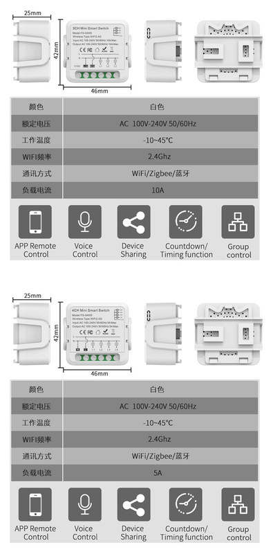 wifi smart switches Remote&Voice control with Scheduling and automation,Energy monitoring,Easy installation and setup,