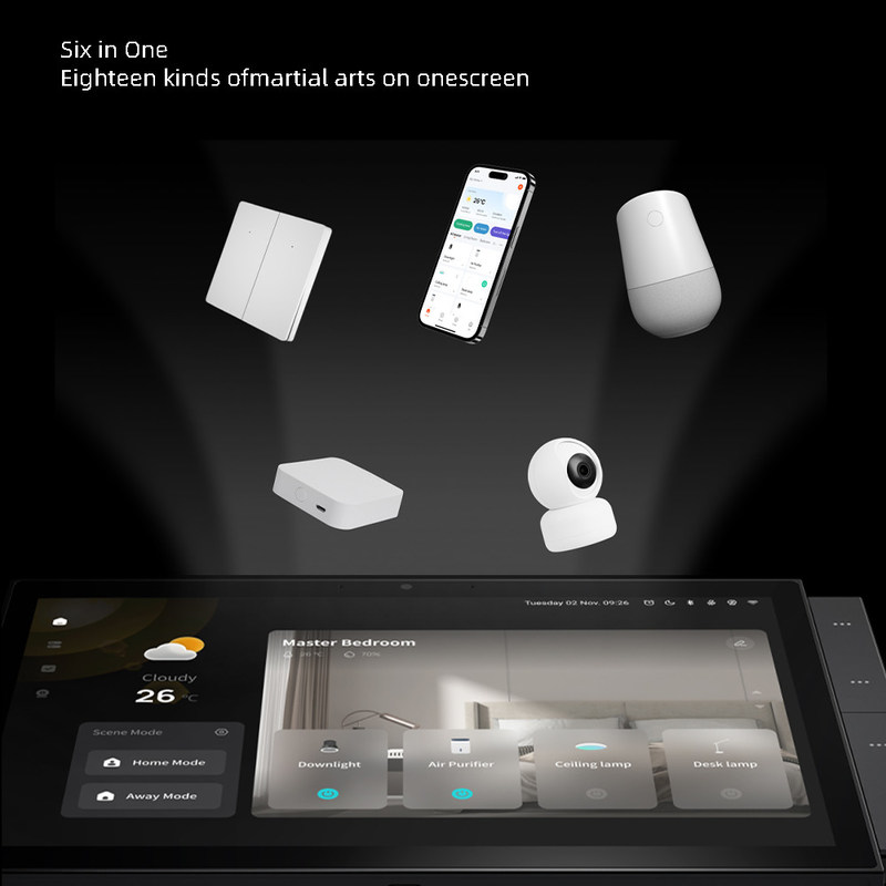 10inch Wifi Smart Home Touch Screen Panel Multiple Protocols Wireless Remote Control Socket built-in  voice control