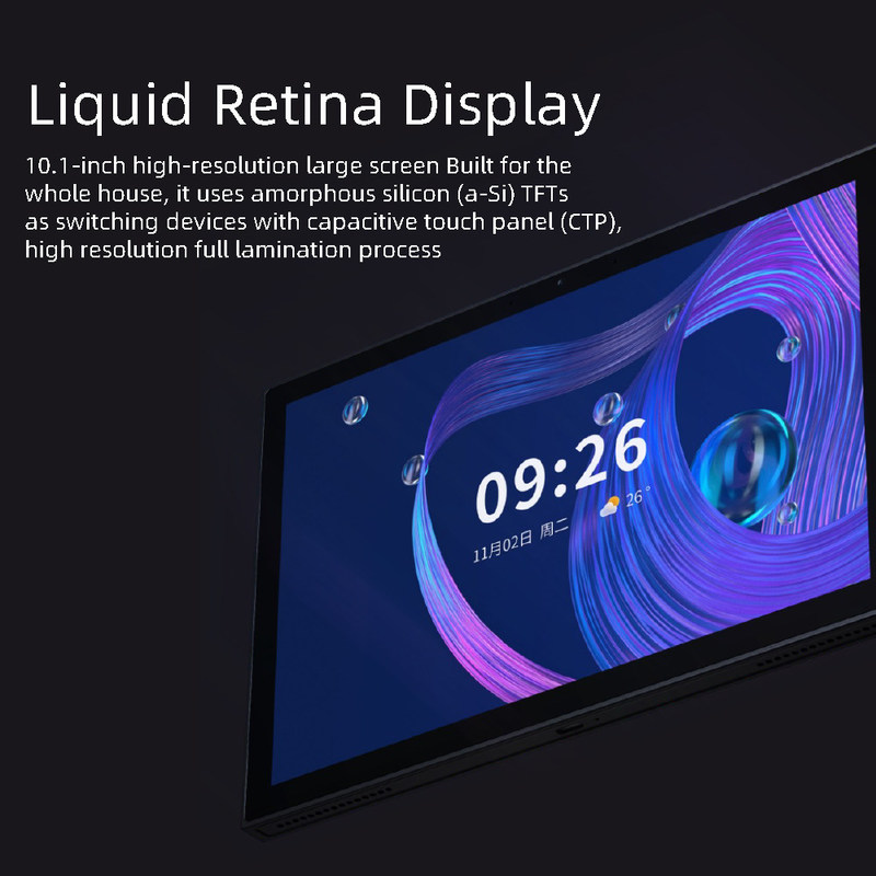 10inch Wifi Smart Home Touch Screen Panel Multiple Protocols Wireless Remote Control Socket built-in  voice control