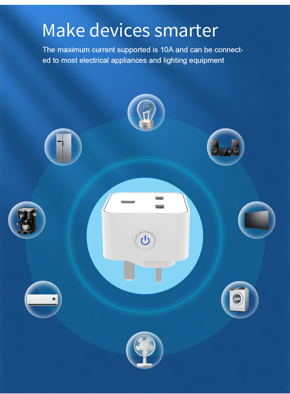 tuya wifi smart socket Remote &Voice control plug with Scheduling and automation functions support Alexa voice control