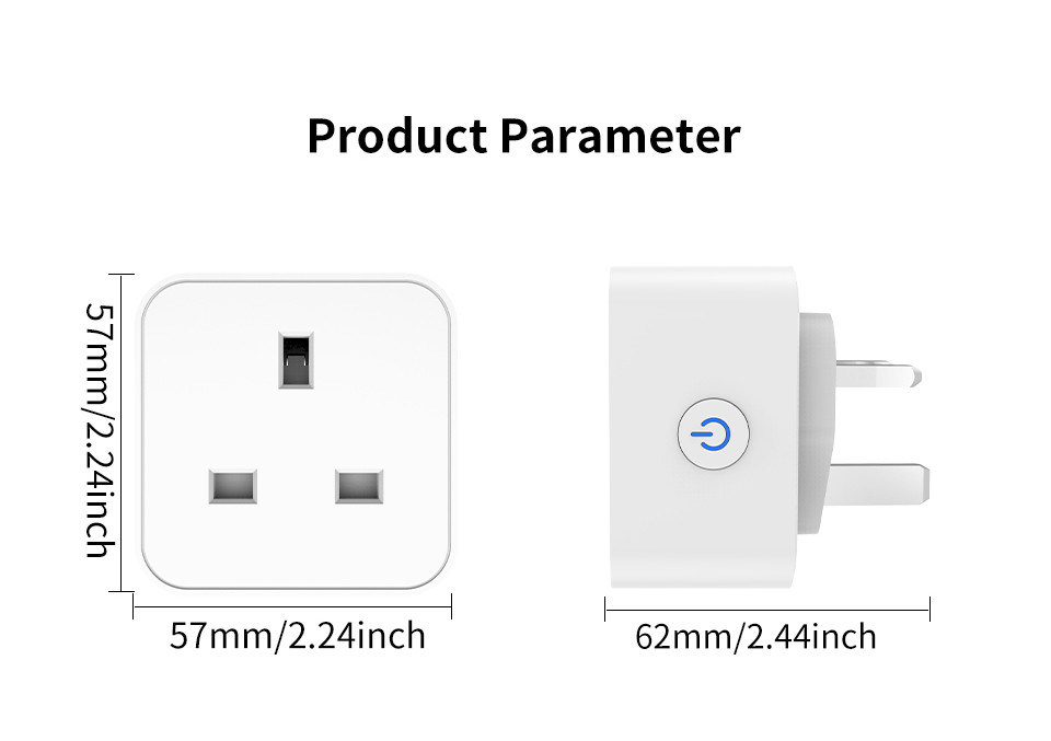 tuya wifi smart socket Remote &Voice control plug with Scheduling and automation functions support Alexa voice control