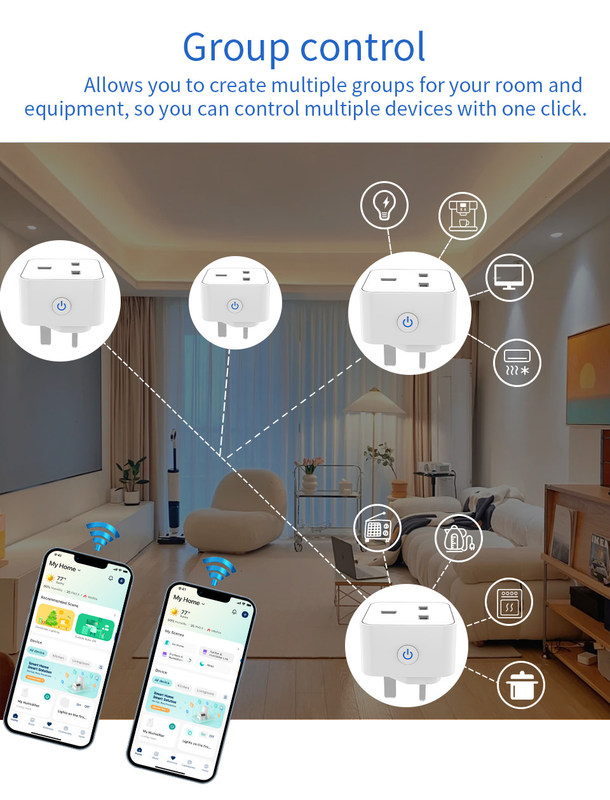 tuya wifi smart socket Remote &Voice control plug with Scheduling and automation functions support Alexa voice control