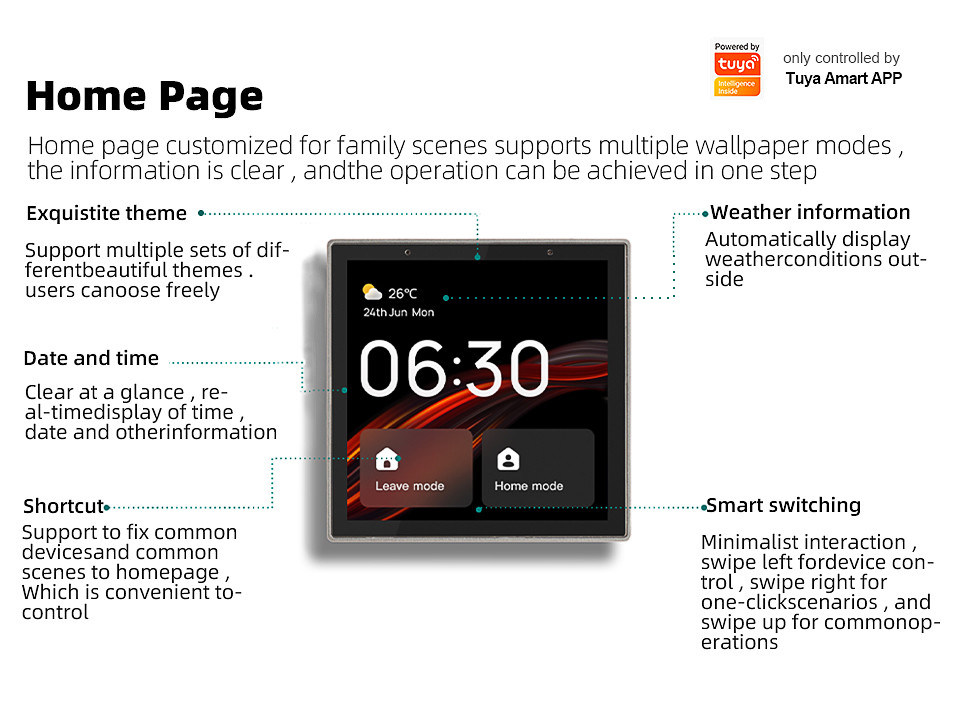 4inch Smart Display Controller The Perfect smart home autumation Solution connected with all the smart home products