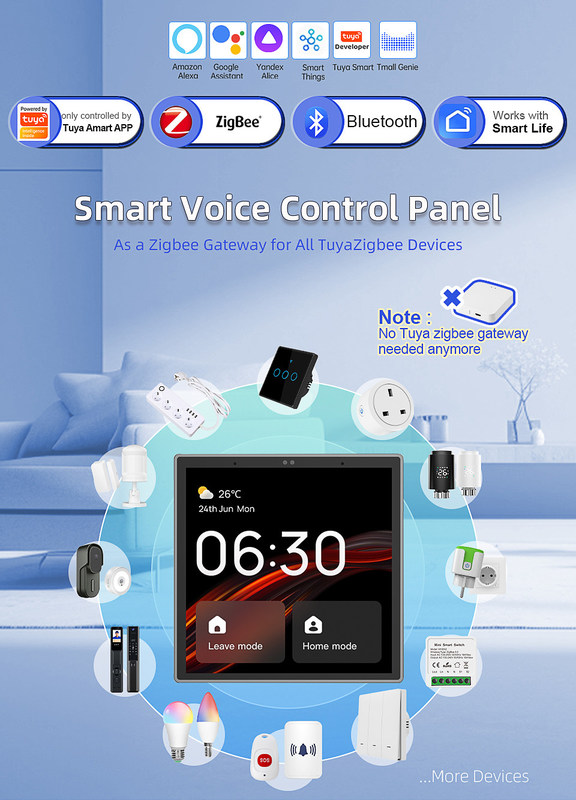 4inch smart home control panel Remote Control device For Convenient Home Automation bulit-in Alexa voice control