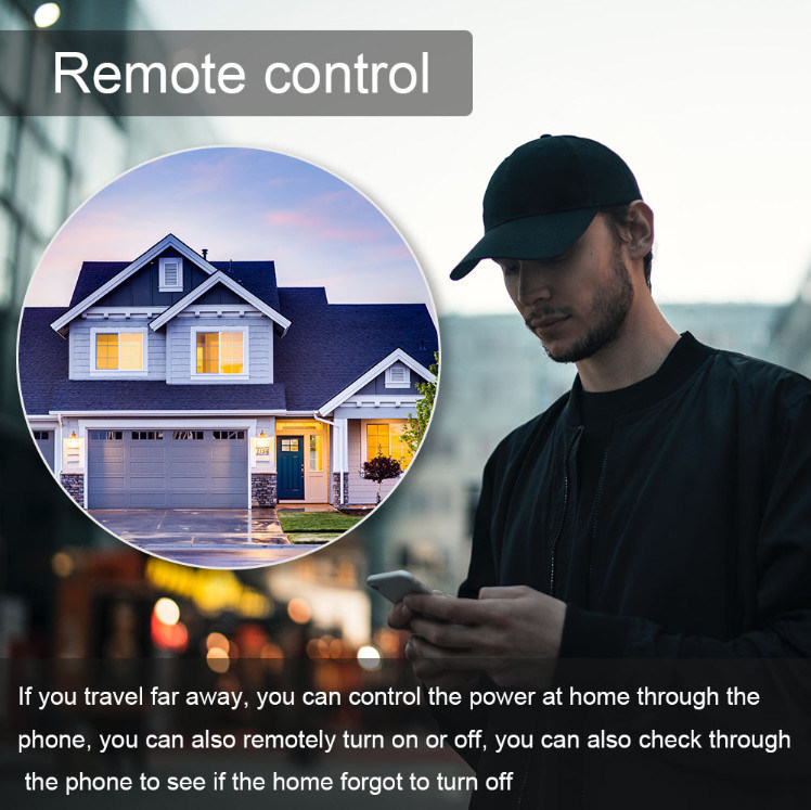 Tuya WiFi Smart Circuit Breaker Switch Single Phase Metering Over Current Remote Mobile Control Timer multiple functions