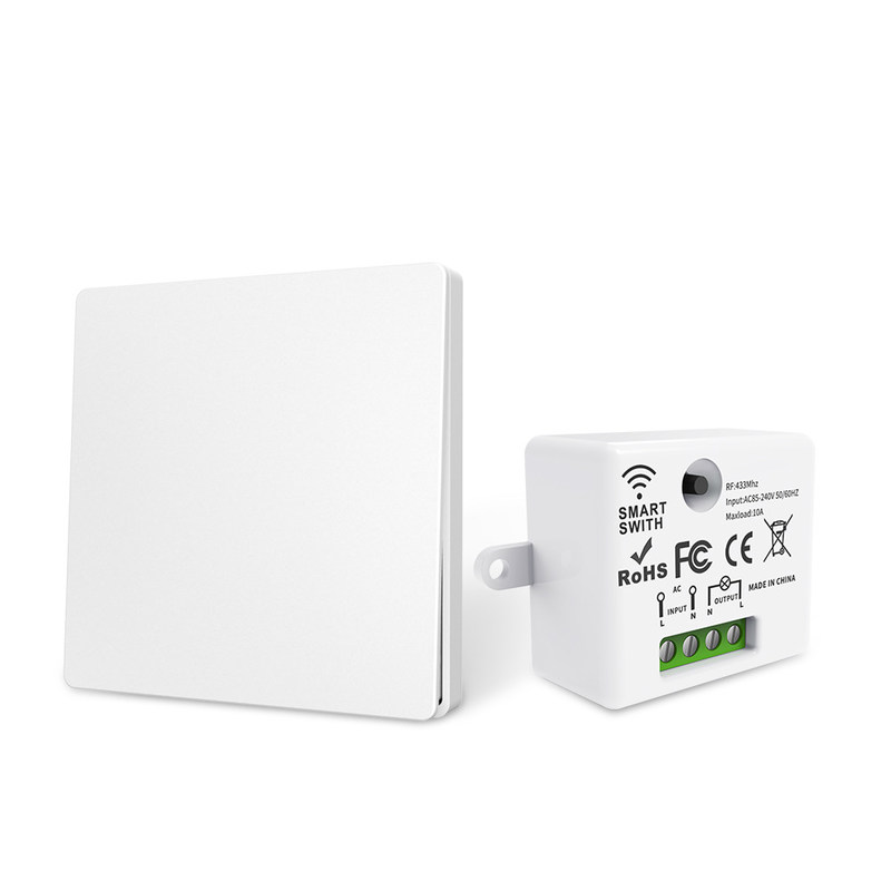 ABS Wireless Remote Control Switch 86*86*32mm For Easy Operation no need battery support multiple control scene options.