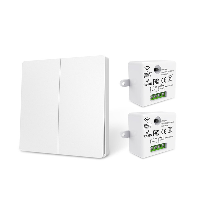 ABS Wireless Remote Control Switch 86*86*32mm For Easy Operation no need battery support multiple control scene options.