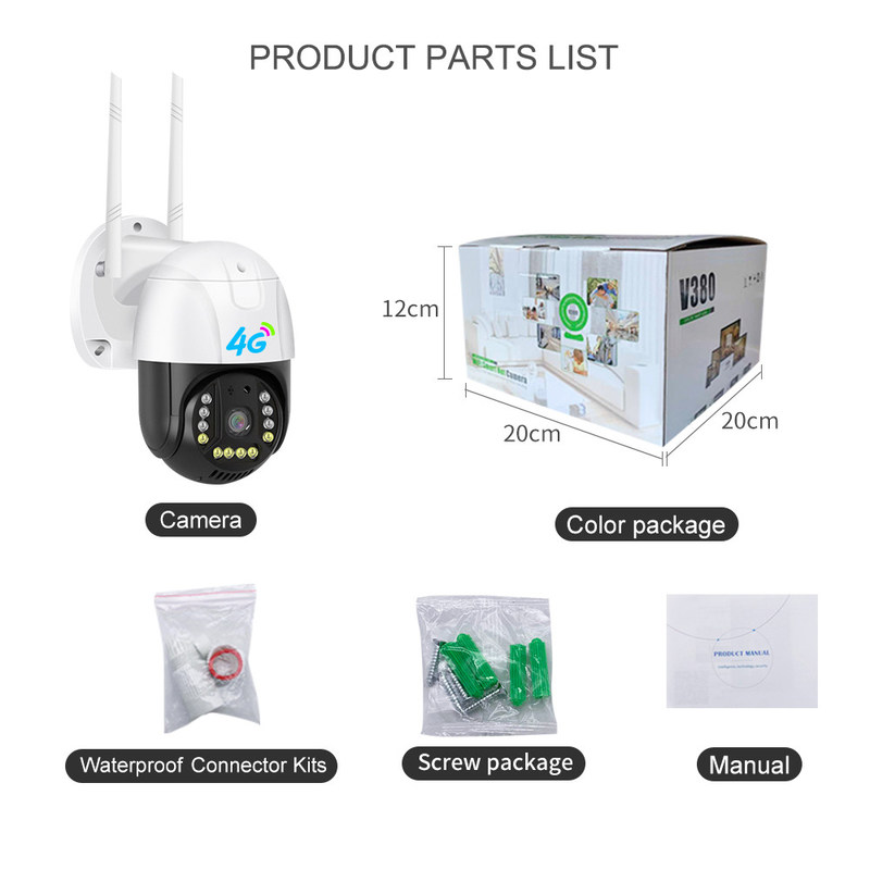 4G version 1080p Smart Rotatable Camera With Night Vision Advanced Surveillance Technology provide security systerm