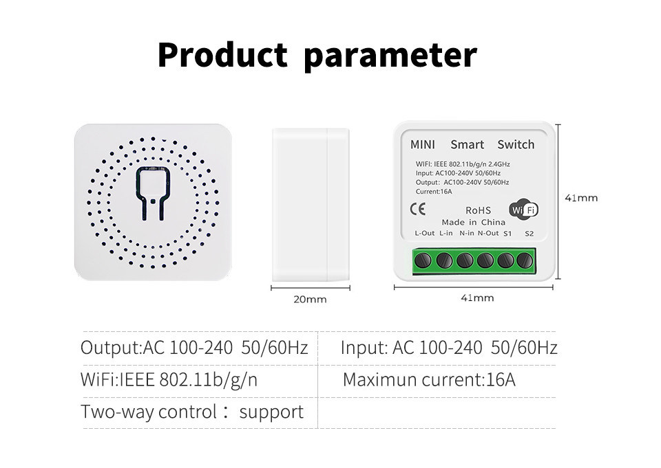 mini smart breaker Reliable Smart Solution - Wi-Fi Enabled Standard - Compact Device bset choice to refit old circuit