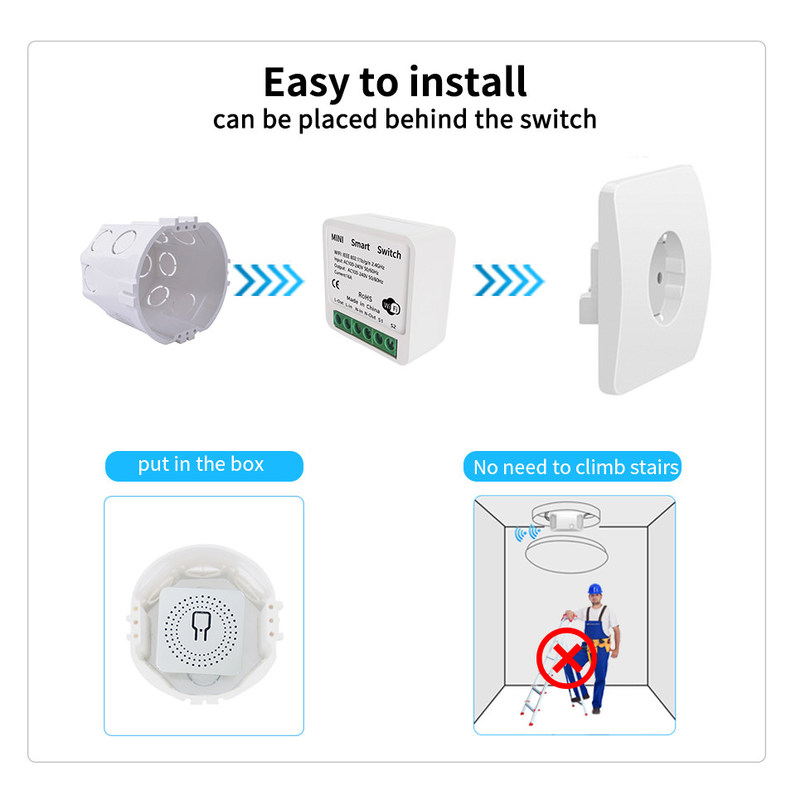mini smart breaker Reliable Smart Solution - Wi-Fi Enabled Standard - Compact Device bset choice to refit old circuit