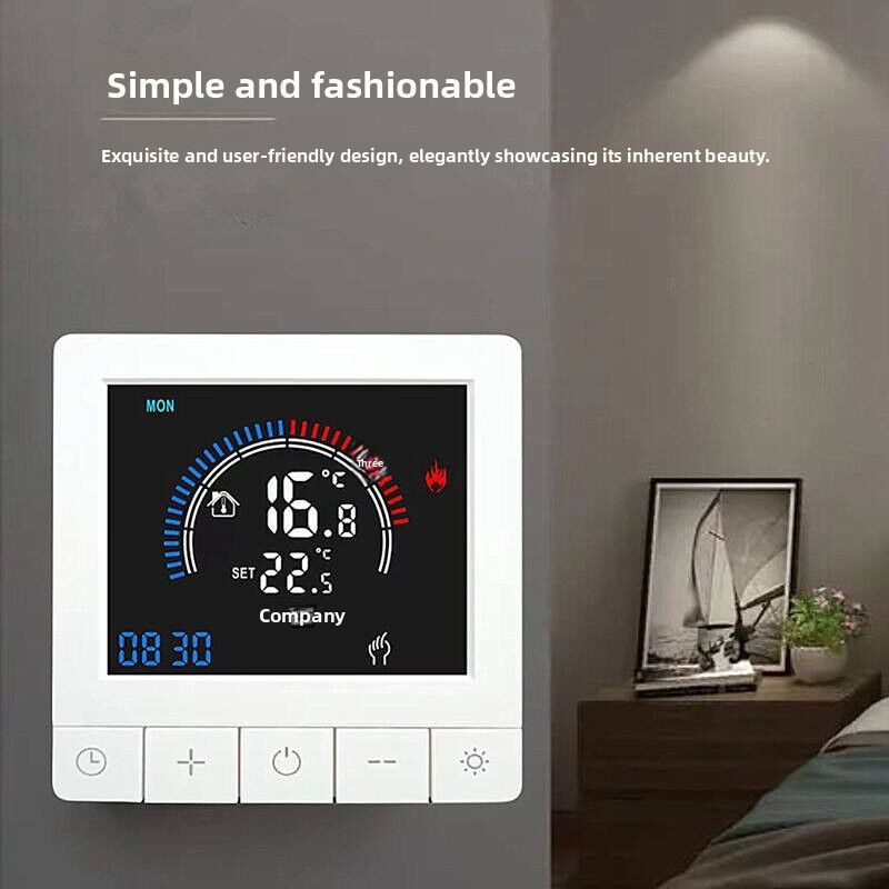 SIXWGH Tuya Smart Thermostat Wi-Fi App Control OLED Display Slider Design Voice Control 7-Day Schedule 16A Load Works Home