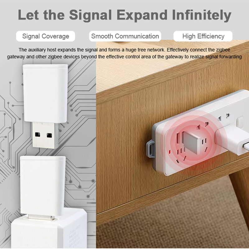 SIXWGH Tuya Zigbee 3.0 USB Repeater / Signal Booster Plug Play Range Extender Smart Home 30m Coverage Works Alexa/Google App