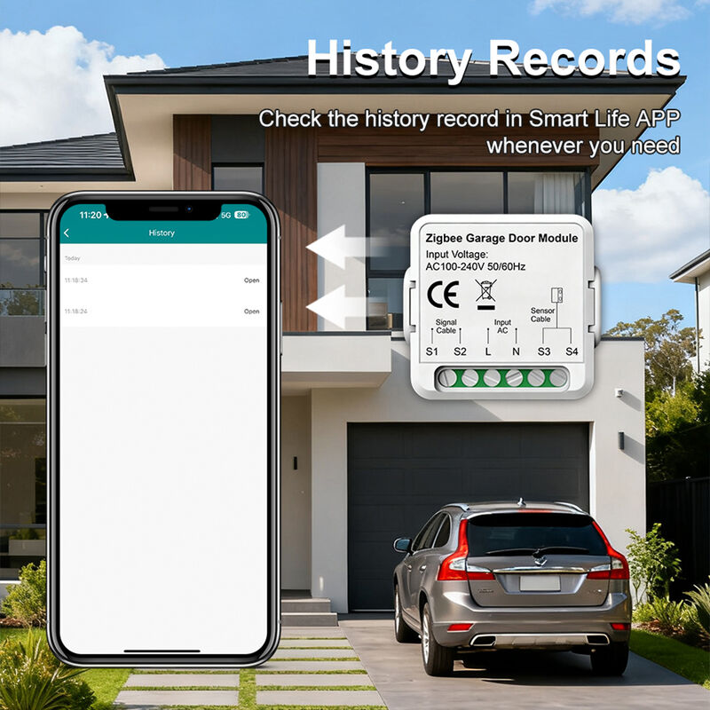 SIXWGH WiFi Zigbee Garage Door Opener Smart Switch Module Tuya Smart Life App Compatible Remote Control Timer Schedule Works