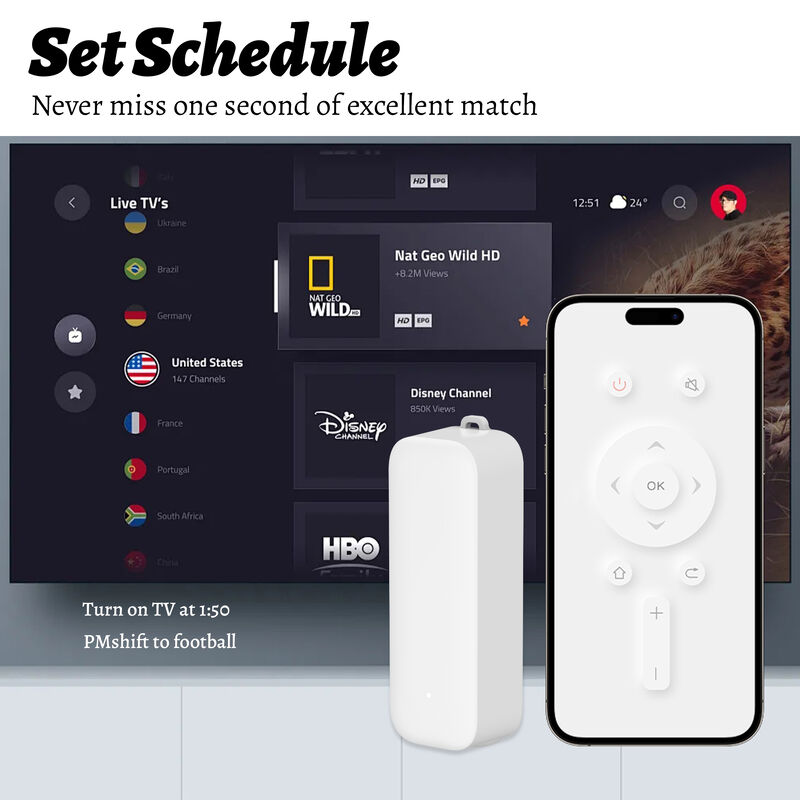 SIXWGH Factory Direct Smart IR Remote Control App Control Via Tuya Battery Powered Use Rotatable Design OEM Custom LogoAvailable