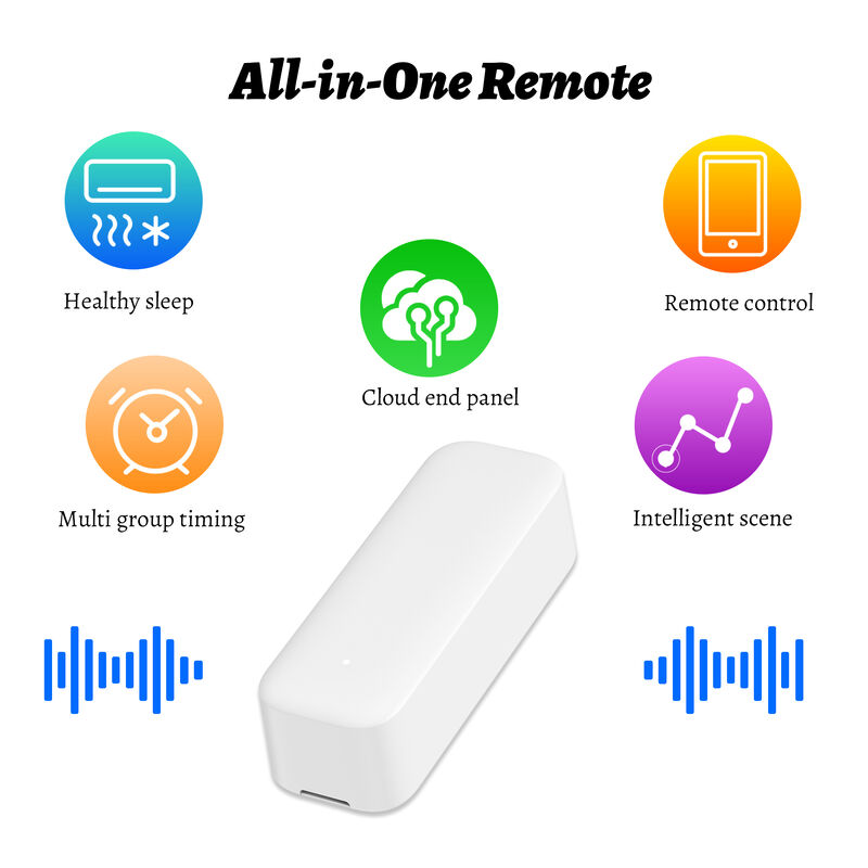 SIXWGH Universal Smart IR Remote Control with Zigbee Hub Works with Alexa & Google Home APP Hotel Use Rotatable Design