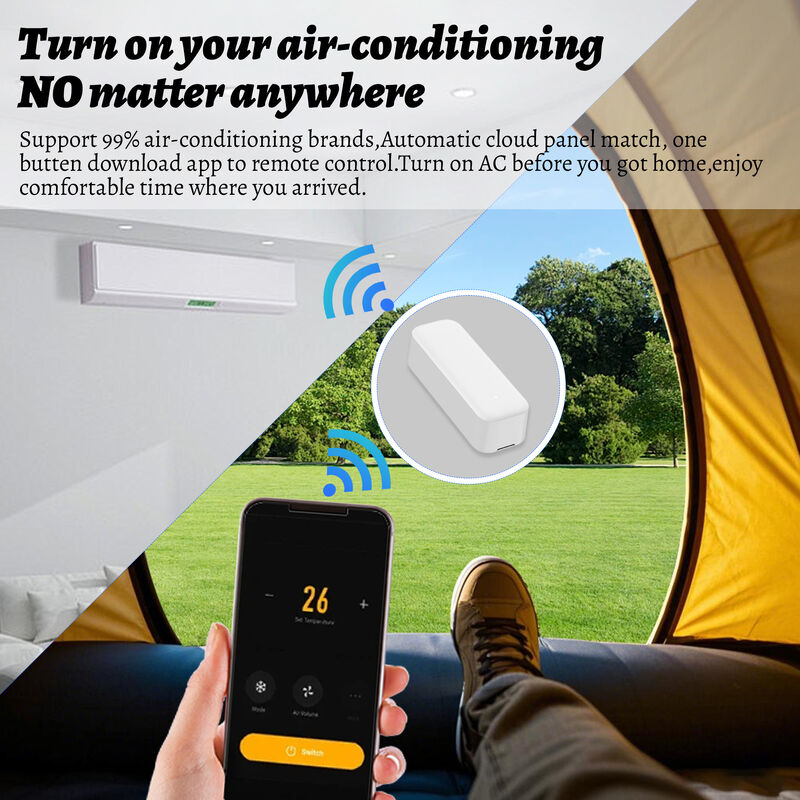 SIXWGH Universal Smart IR Remote Control with Zigbee Hub Works with Alexa & Google Home APP Hotel Use Rotatable Design