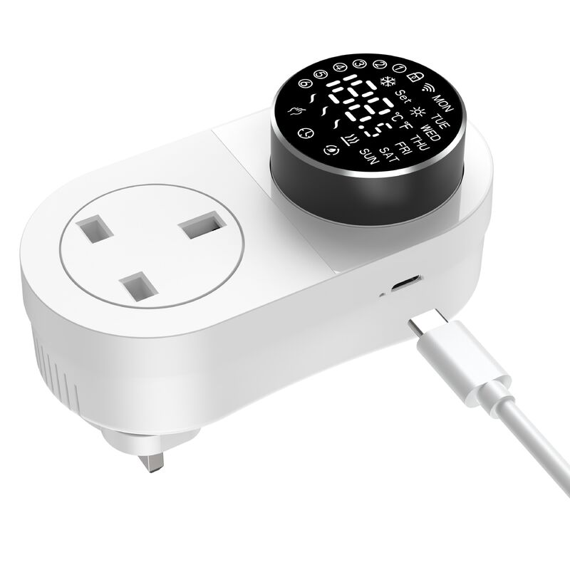 SIXWGH Smart Wi-Fi for Plug-in Thermostat 16A LED Screen APP/Voice Remote Control Heating Cooling NTC Sensor Home Aquarium