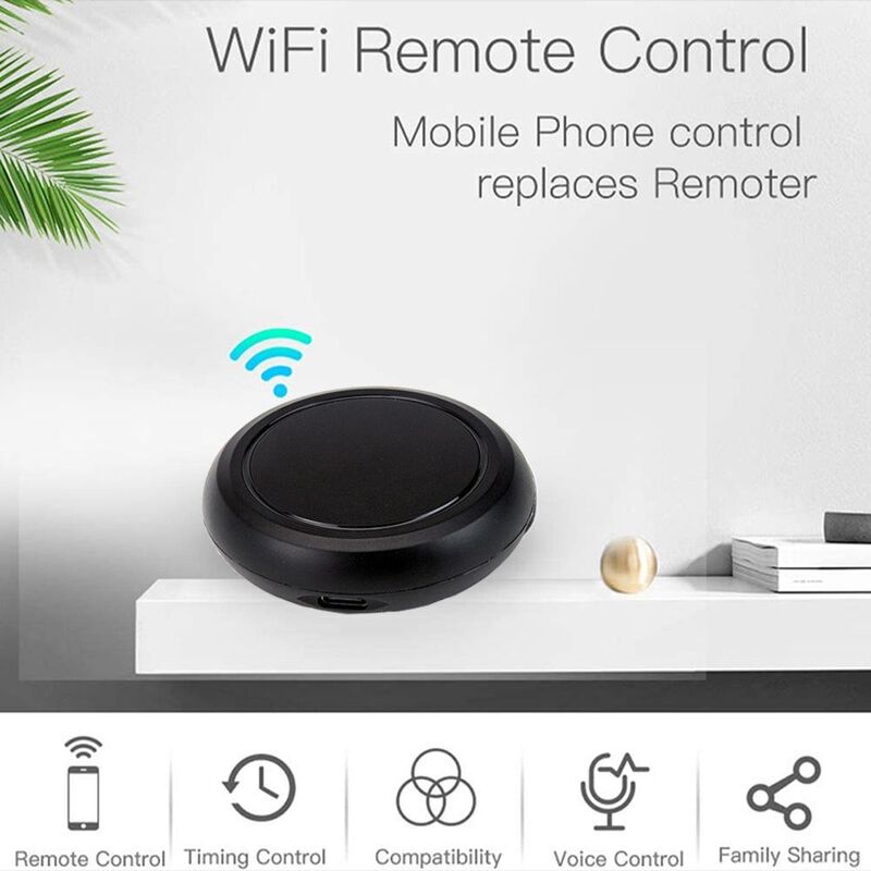 SIXWGH Smart WiFi IR RF Universal Remote Control All-in-One Hub for TV AC Light Curtain Works with AlexaGoogle Home VoiceControl