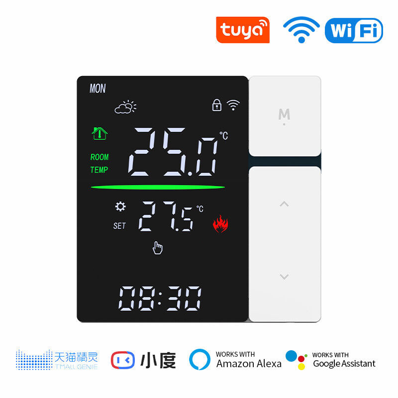 SIXWGH WIFI Smart Thermostat, Voice Control & APP Programmable Thermostat for Electric Heating Water Boiler Home and Office Use