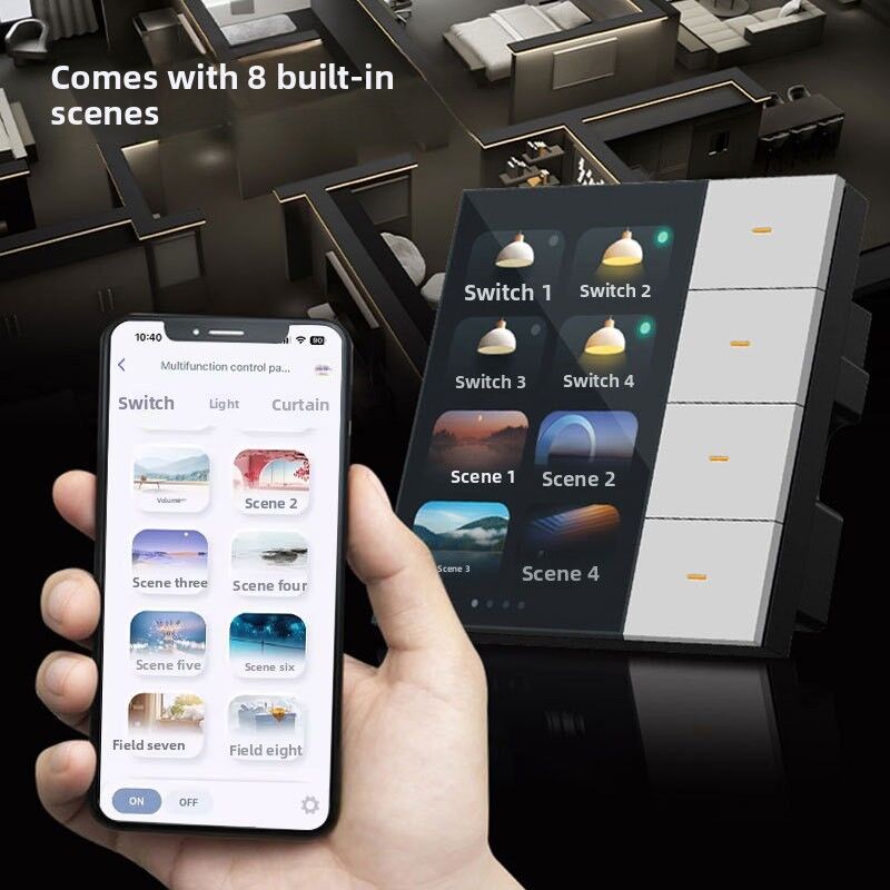 SIXGWH for Zigbee Smart Touch Switch Pro 4-Gang Radar Sensor Color Temp Dimming Curtain Control IP66 Waterproof 220V Smart Life
