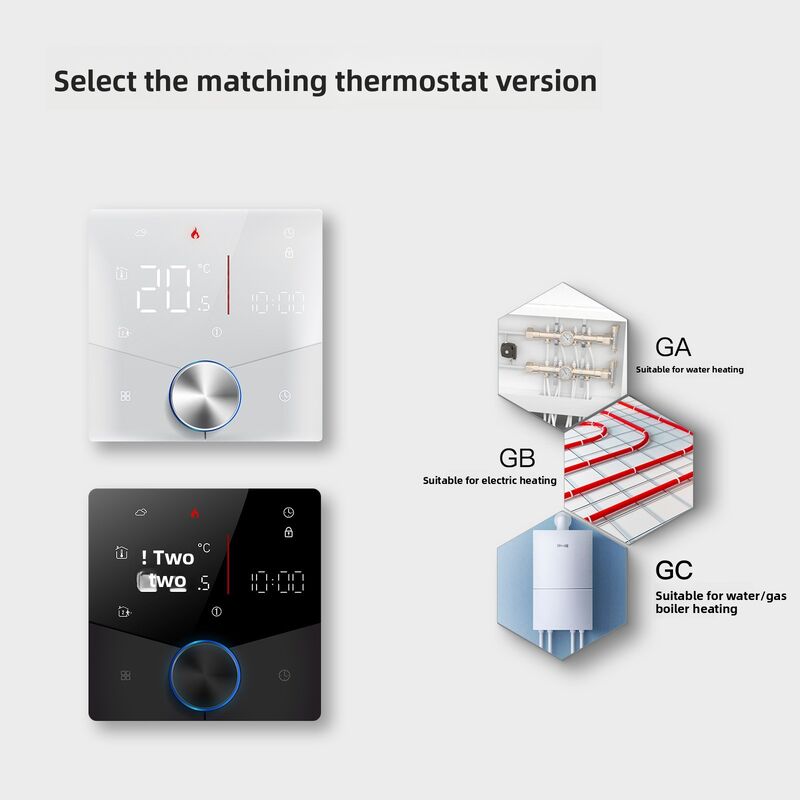 SIXWGH Tuya Smart WiFi Thermostat Electric Heating APP Control Voice Assistant Compatible Energy Saving Mode Child Lock High