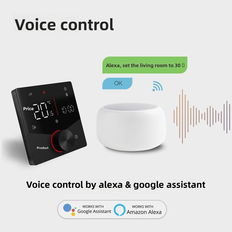 SIXWGH Tuya Smart WiFi Thermostat Electric Heating APP Control Voice Assistant Compatible Energy Saving Mode Child Lock High
