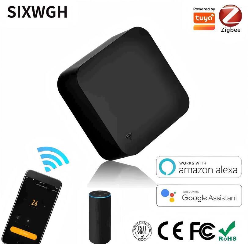 SIXWGH Tuya Smart Pilota US/EU/PL Alexa Google Home Compatible 360° Coverage FCC Ertified Zigbee Smart IR Remote Control 5V WiFi