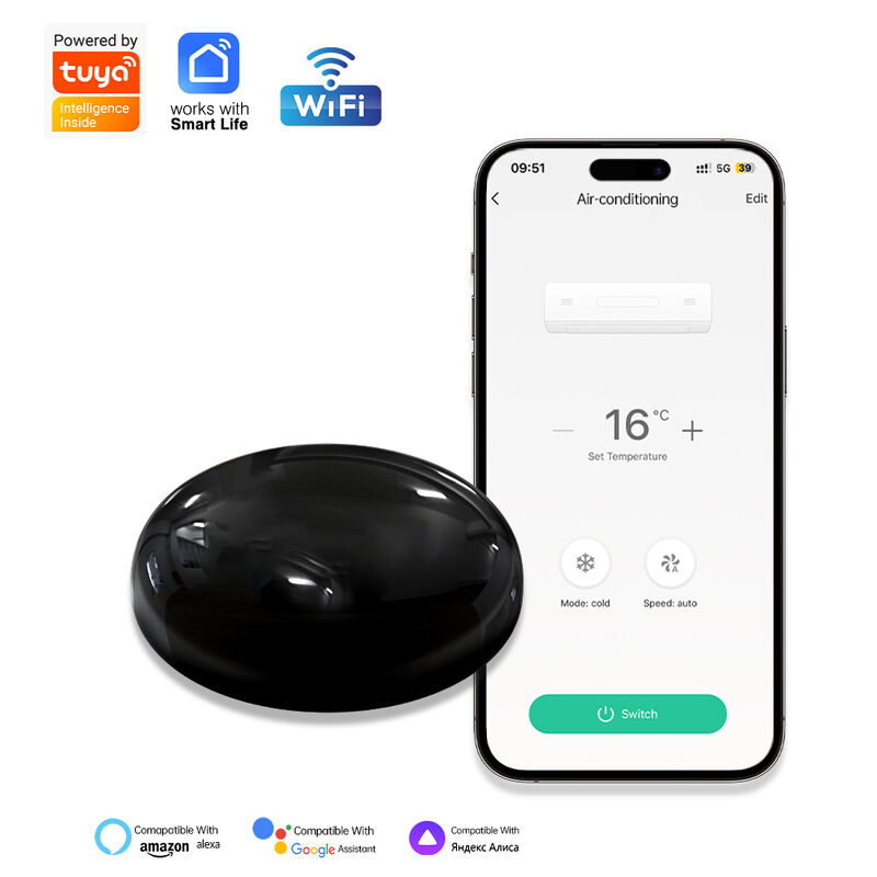 SIXWGH Smart Home WiFi Voice Control Air Conditioner Alexa Google Home TuyaApp Compatibility Universal InfraredType-C Powered IR