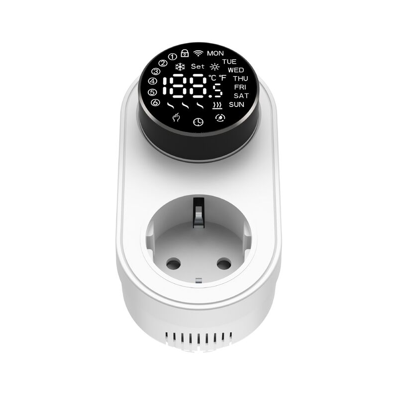 Smart Dual-Mode 16A 100-240V Temperature Controller Alexa/WiFi Connectivity LED Knob Temp Alarm for Power Socket Plug