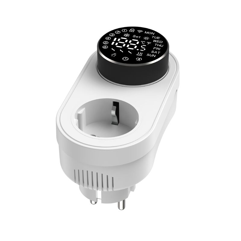 Smart Dual-Mode 16A 100-240V Temperature Controller Alexa/WiFi Connectivity LED Knob Temp Alarm for Power Socket Plug