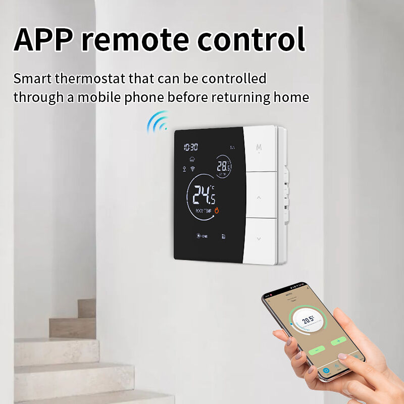 SIXWGH Smart WiFi Thermostat for Hotel Use Tuya App Voice Control Electric Floor Heating 16A Load LCD Temperature Controller