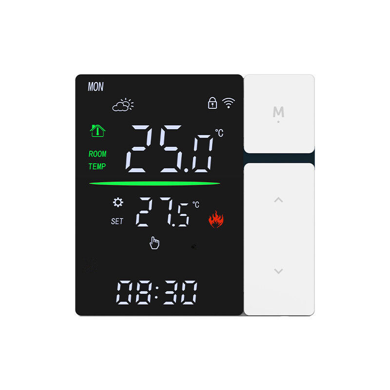 SIXWGH Smart WiFi Thermostat Controller for Water Heating LED Touch Screen Temperature Control Electric Floor/Wall RV Garage
